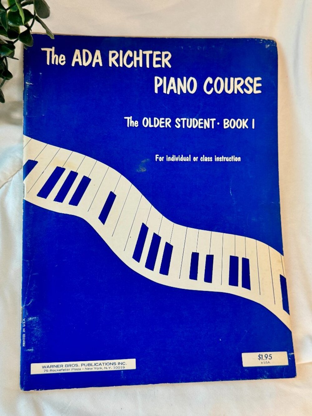 Vintage 1956 copy of The Ada Richter Piano Course: The Older Student - Book I